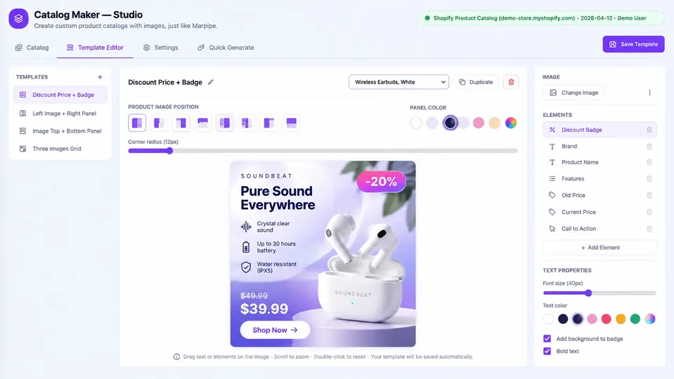 Another view of the Catalog Maker product design workflow